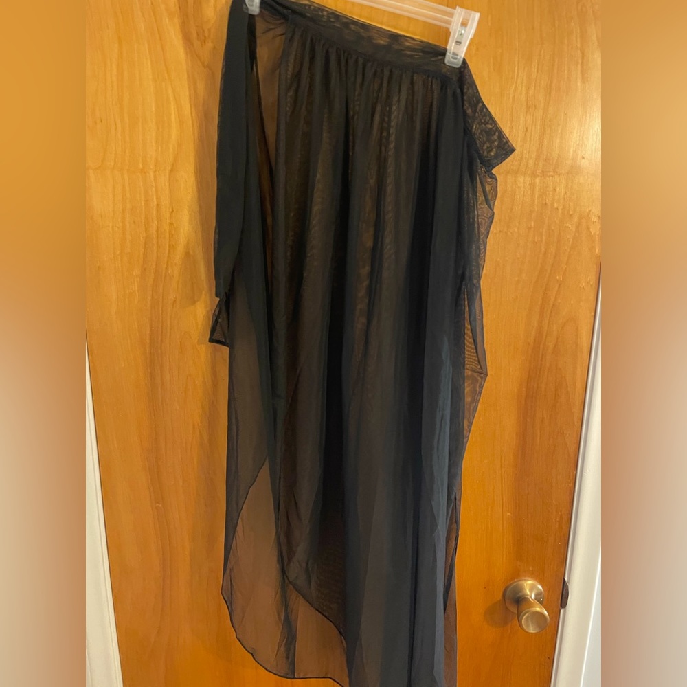 Black Sheer Beach Coverup OSFM